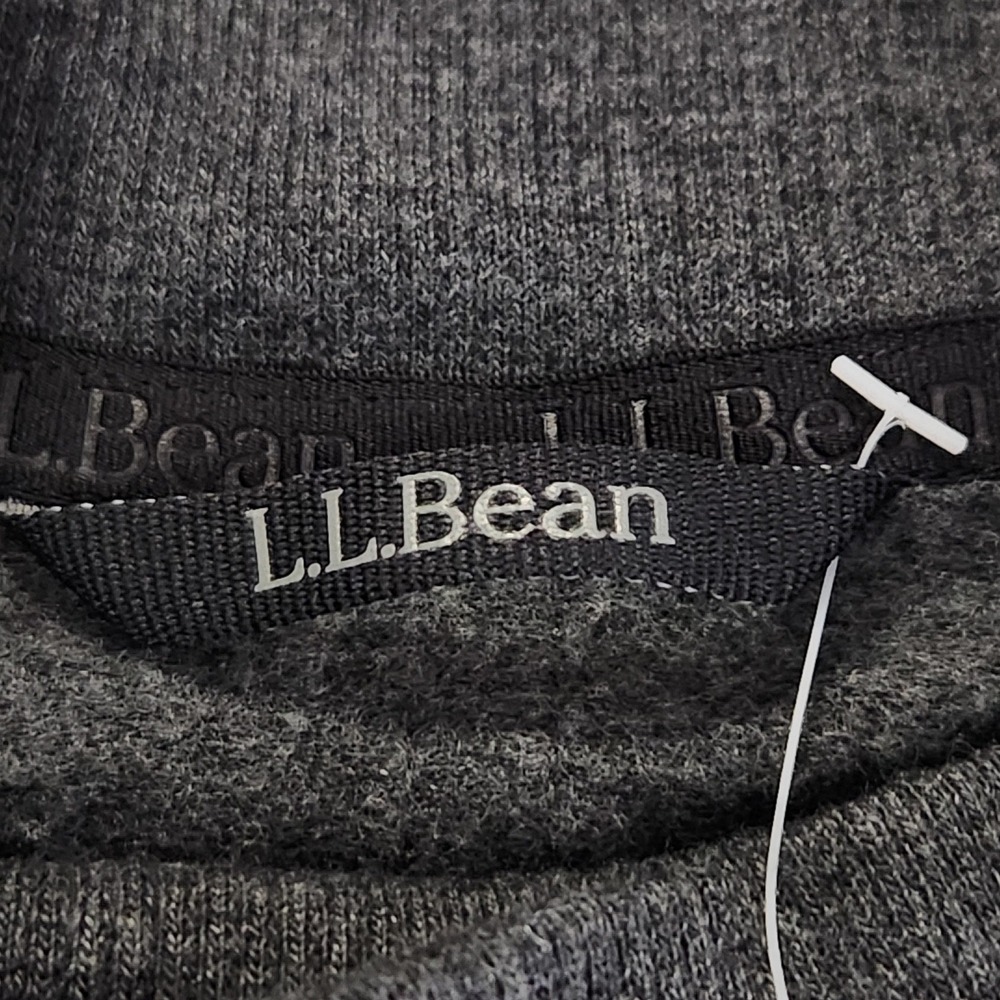 LL Bean SoftFlex Mock Neck Pullover Womens Large Midnight Black Heather Soft NEW - Picture 4 of 9